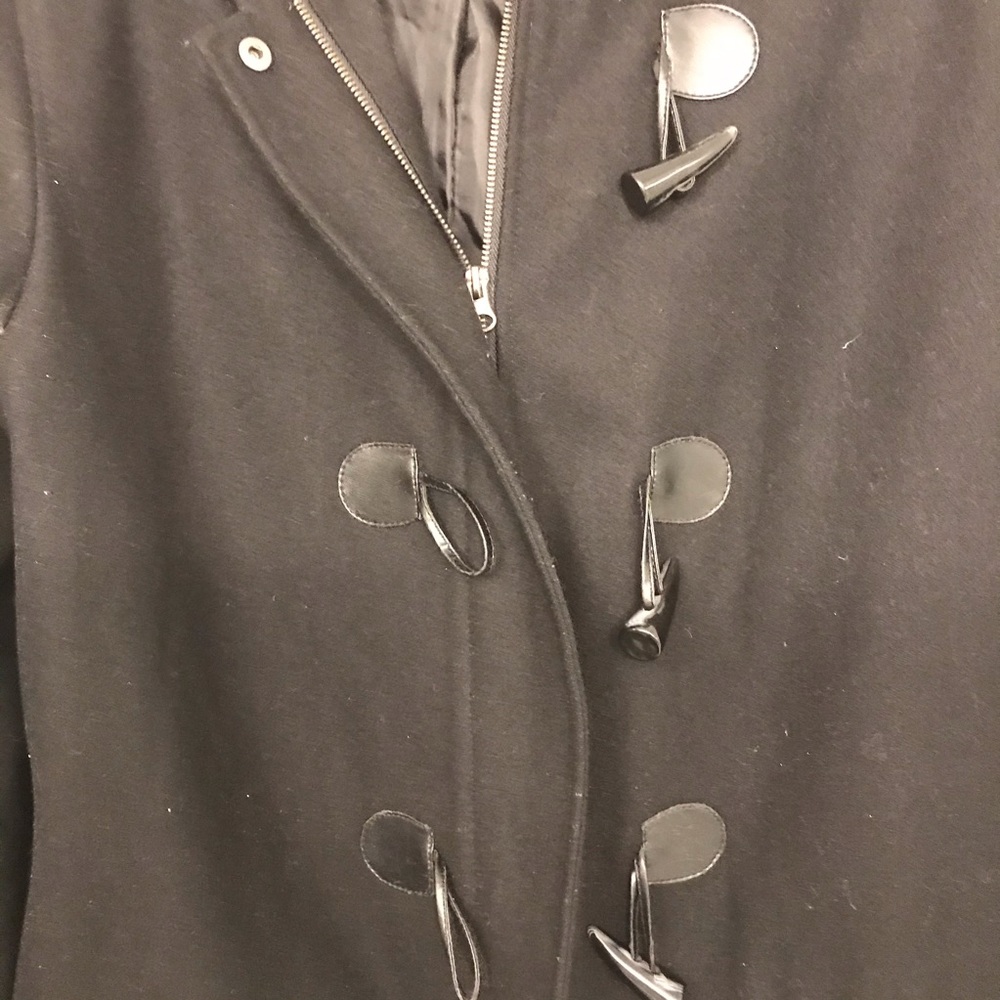 Wool And Polyester Black Coat - image 2